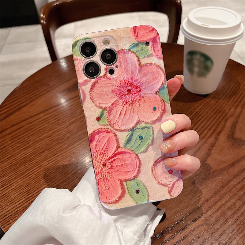 ๐ฅ๐ธ๐ฑOil Painting Flower Phone Case for Iphone ๐ธ