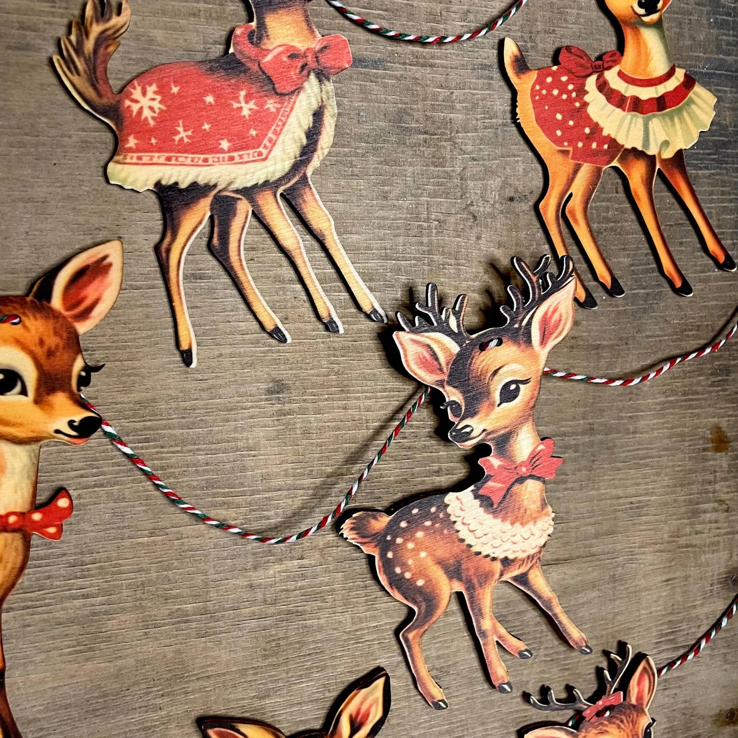 🎄Christmas Vintage Bunting Wooden