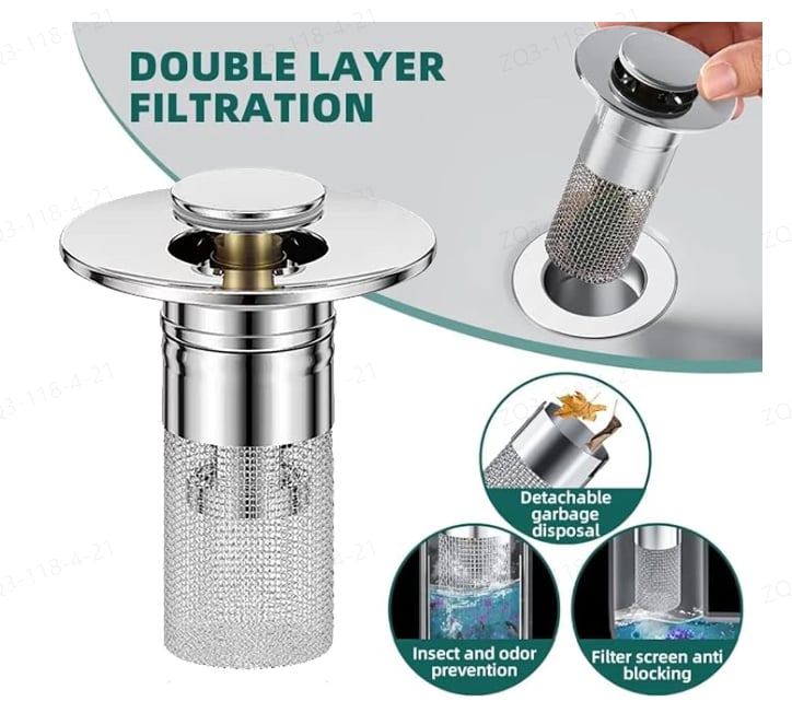 š„HOT SALE 49% OFFš„Isolate odor and prevent cockroaches-Stainless Steel Floor Drain Filter