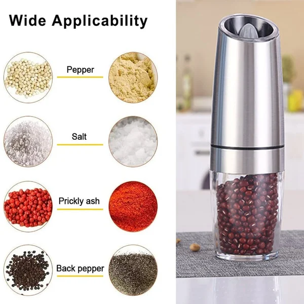 🔥BUY MORE SAVE MORE🔥Automatic Electric Gravity Induction Salt & Pepper Grinder