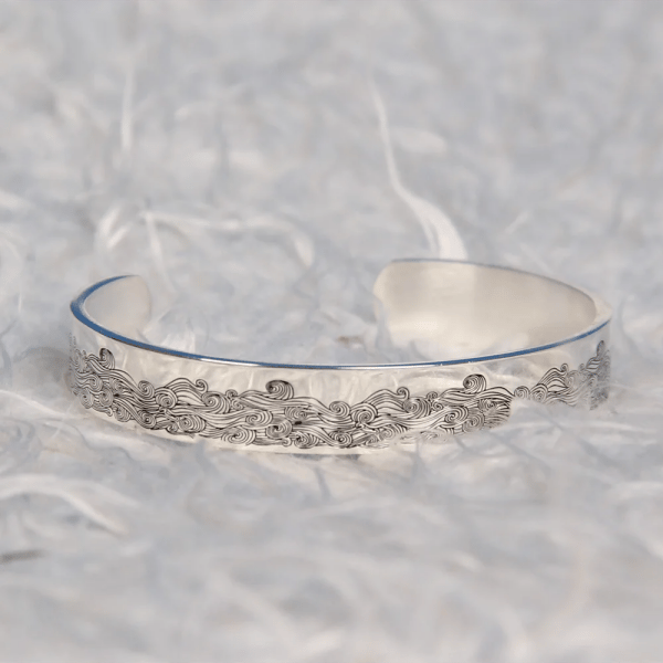 Last Day 75% OFF - For Granddaughter I'll Always Be There For You Wave Cuff Bracelet