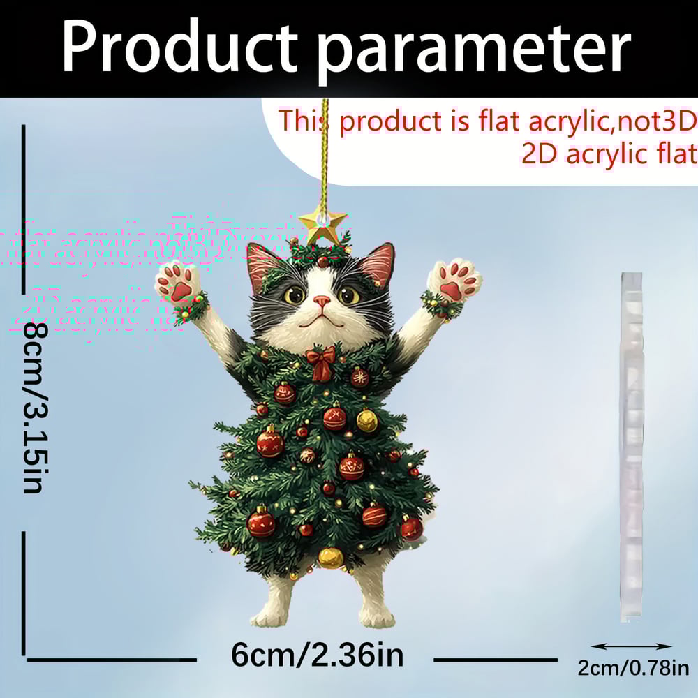 đ„Last Day Promotion 49% OFFđFunny Black and White Cats Christmas Ornament (Limited Handmade 200pcs)