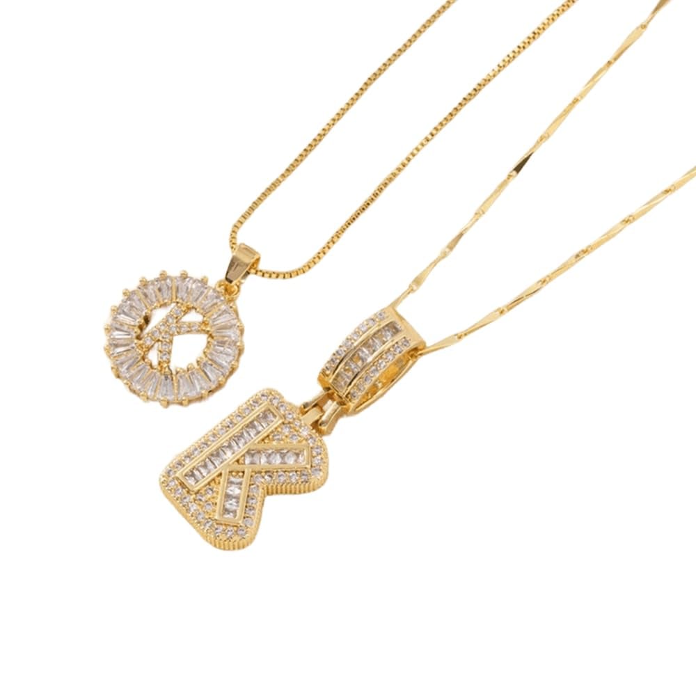💍Last Day Only $12.99 & 2 Pack💍 Initial Letter Pendant Necklaces-Best Gift for your friends💝