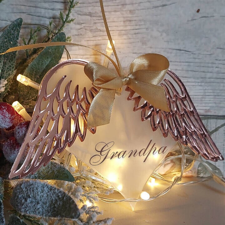 Last Day 70% OFF - 👼Heart With Angel Wings Memorial Ornament