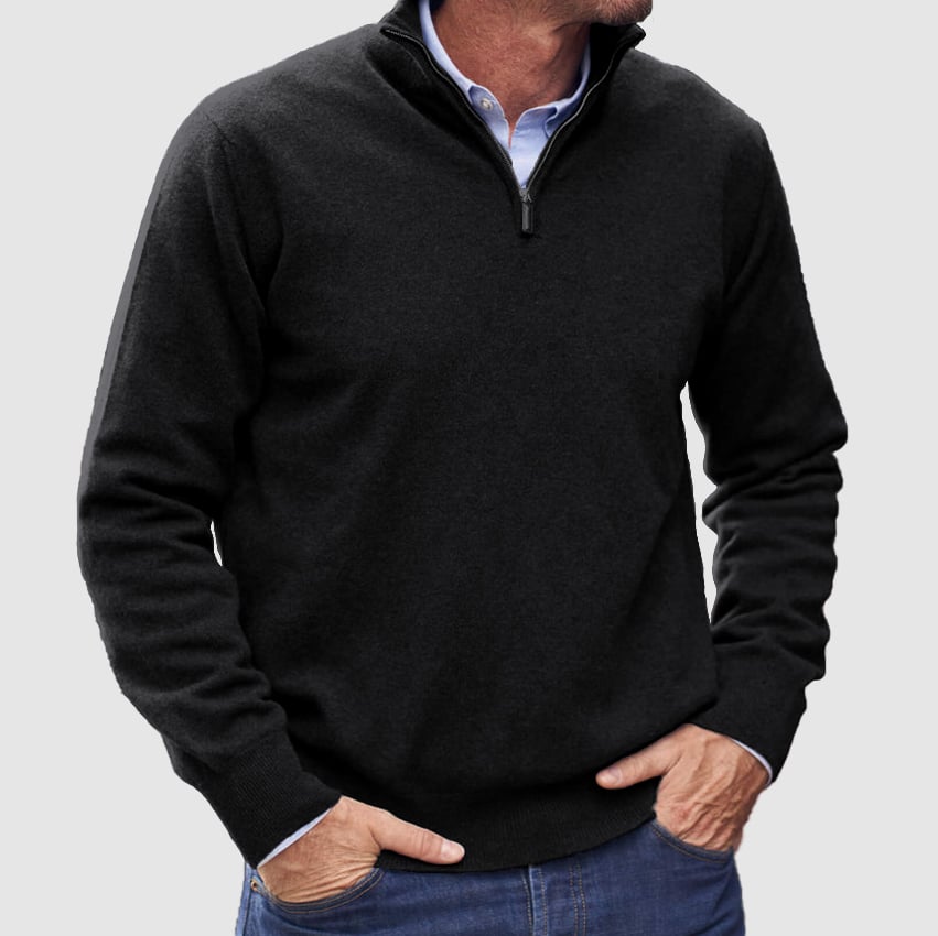 🔥Last Day 49% Off👔Men's Warm Zipper Basic Sweater