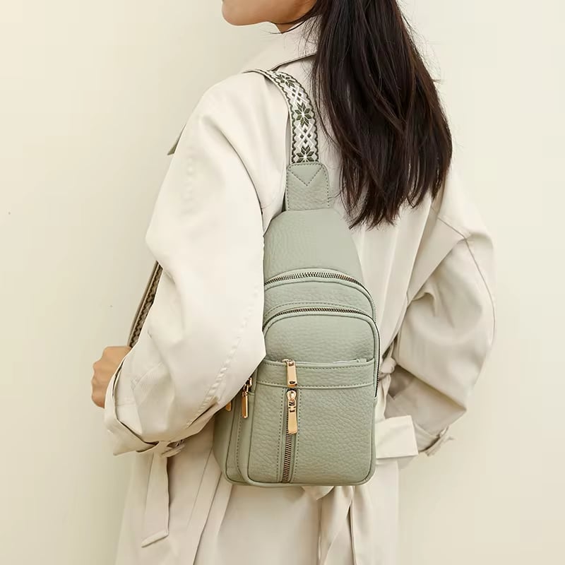 🔥Last Day Sale 49% OFF🏆️Anti-Theft Embroidery Solid Color Crossbody Bag for Daily Travel