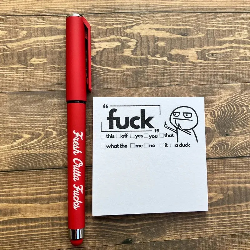 π Fresh Outta Fucks Pad and Pen