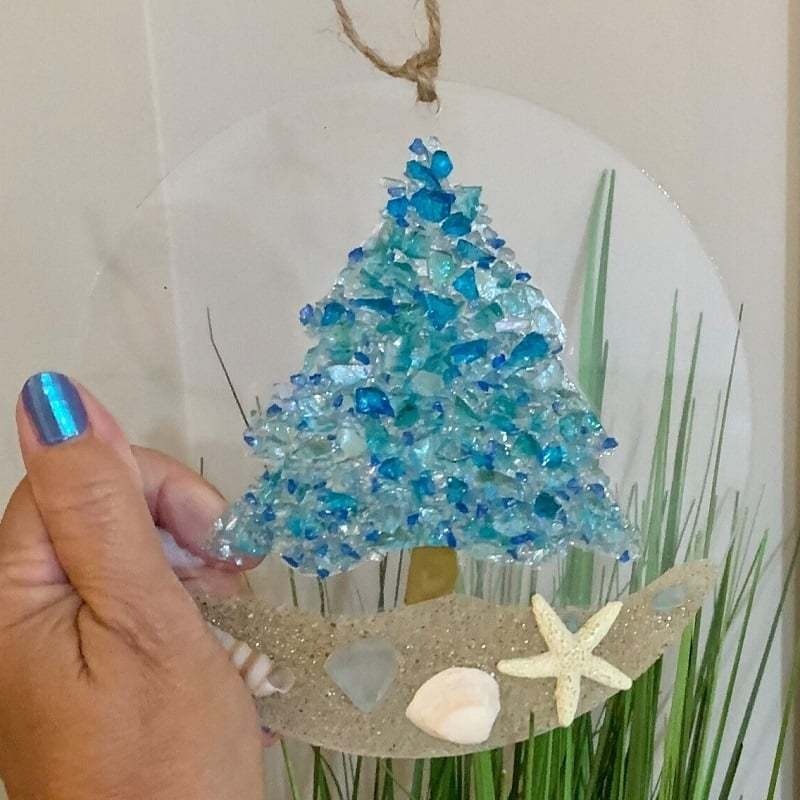 Christmas Tree Beach Ornament