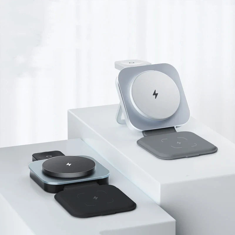 3-in-1 Wireless Charger for Phone, Watch, and Earbuds – MagSafe Ready