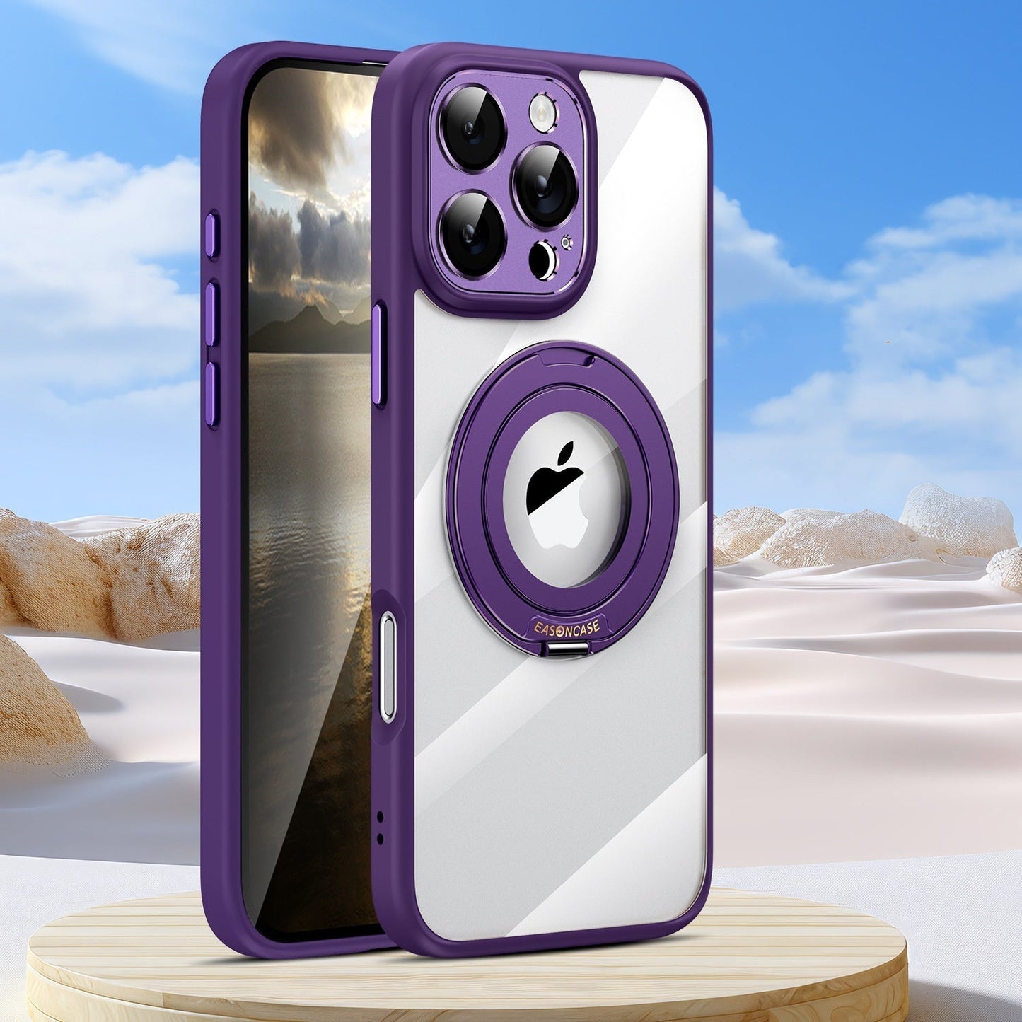High Transparency Case with 360° Magnetic Rotating Stand