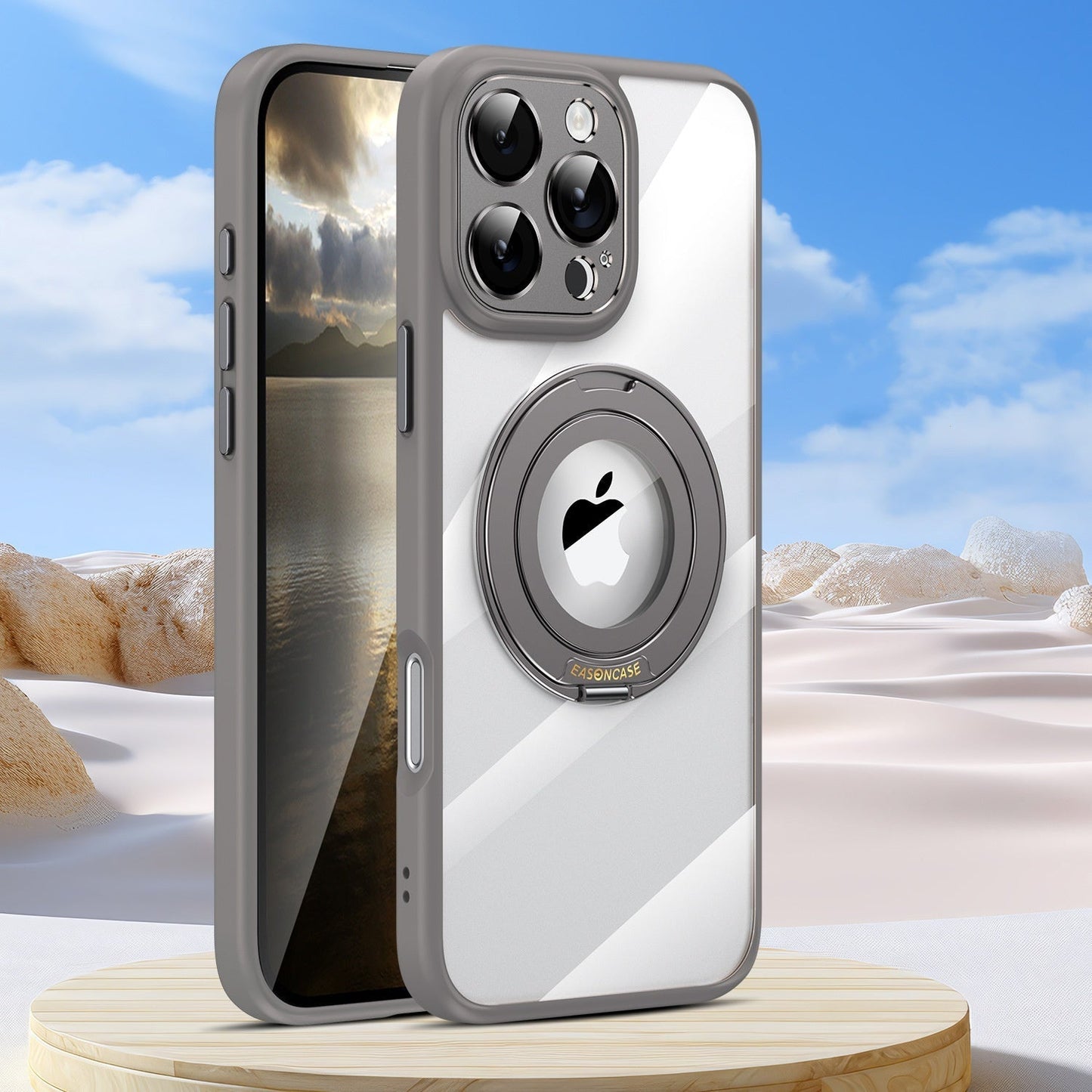 High Transparency Case with 360° Magnetic Rotating Stand