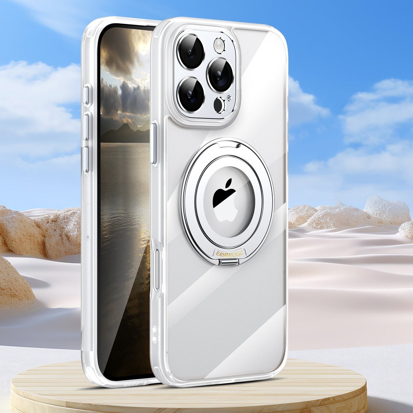 High Transparency Case with 360° Magnetic Rotating Stand