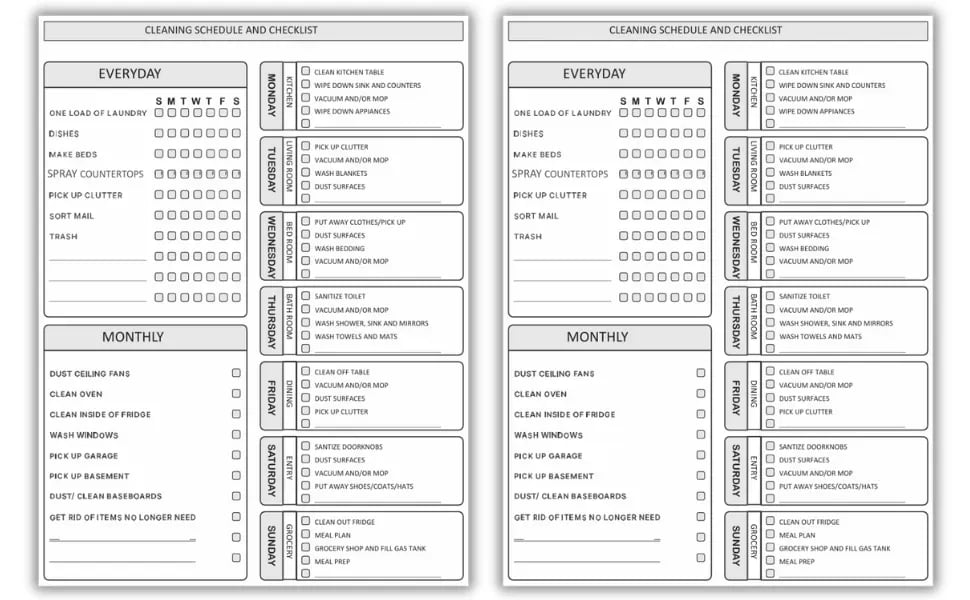đź“•Bill Payment Management, Cleaning Schedule Manual
