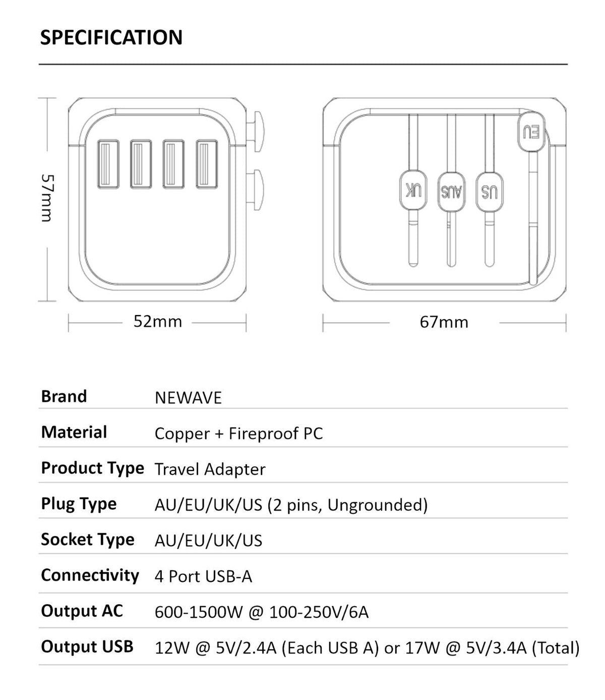Multifunctional travel charger converter✨✨