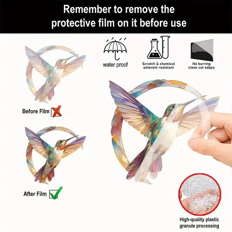 π Hummingbird Suncatcher Colorful Window Hanging π₯