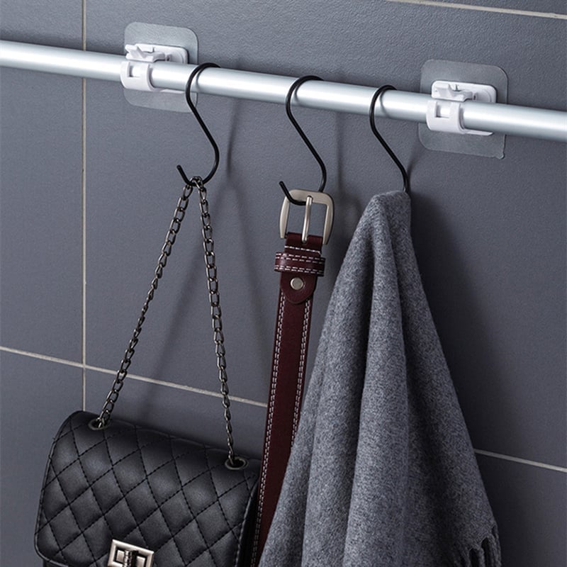 Nail-free Adjustable Rod Bracket Holders (2 pcs)