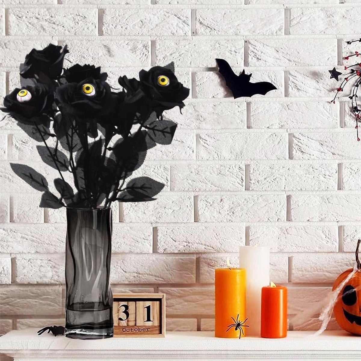 💀Devil Eye Black Rose Stem Decoration🌹 (BUY 5 GET 5 FREE)💥