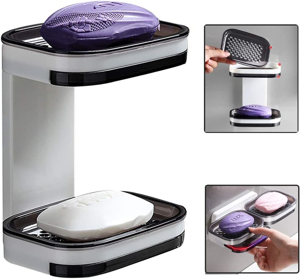 Double Soap Dish with Draining Tray
