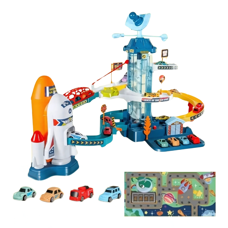 GalaxyRush Epic Dinosaur & Space Race Track for Kids