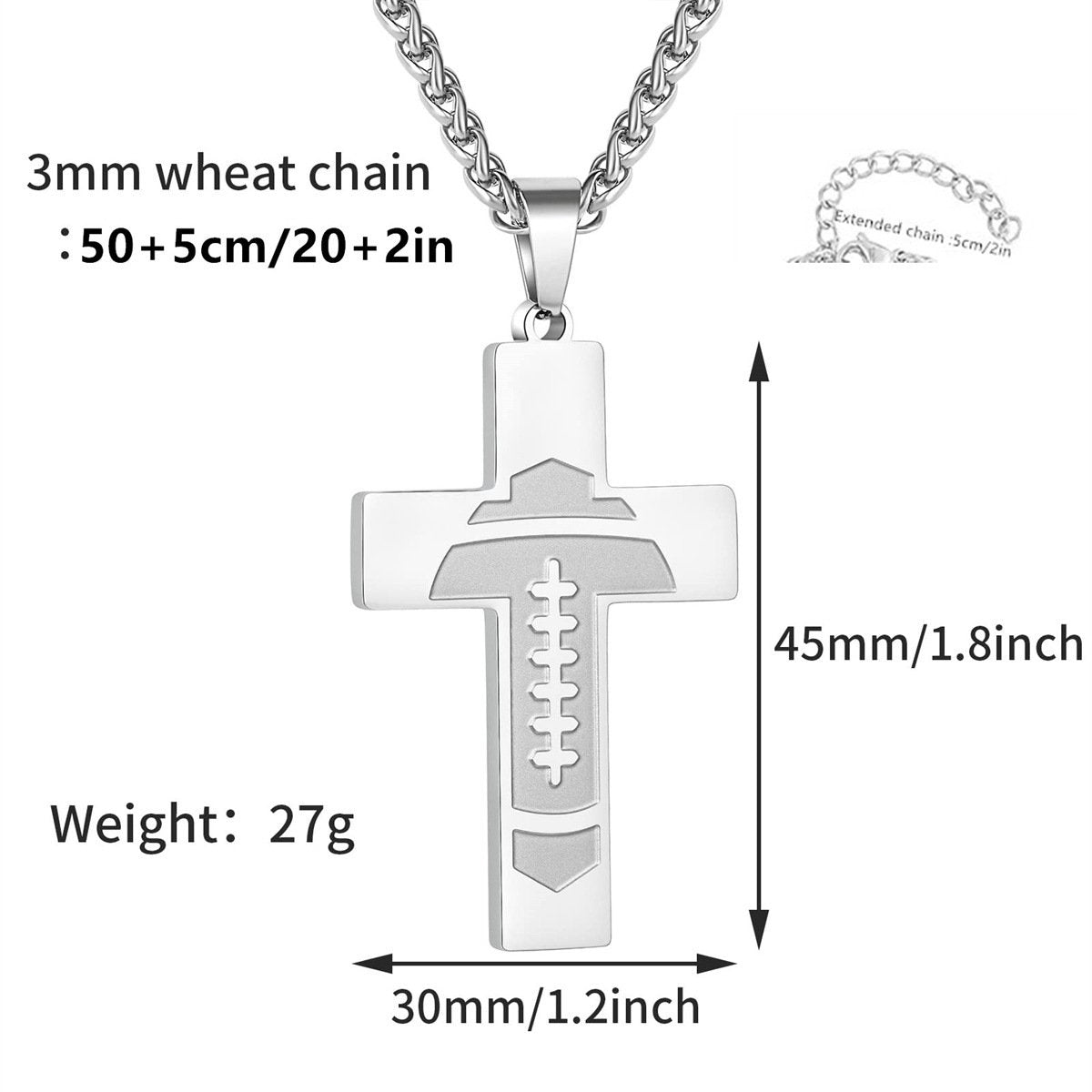 š„LAST DAY 49% OFF - American Football Cross Bible Pendant