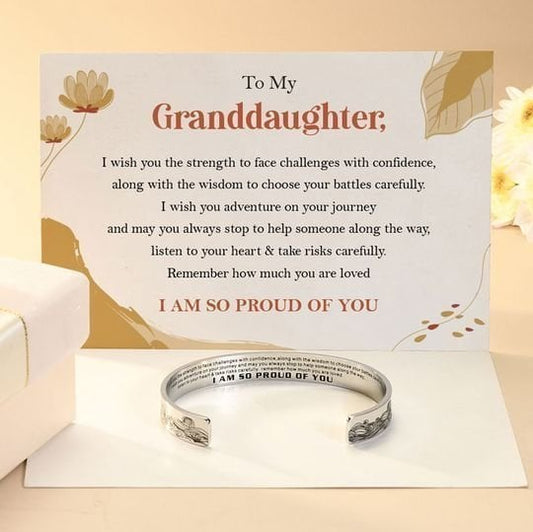 Last Day 75% OFF - 💓🎁To My Granddaughter, I Am So Proud of You Bracelet