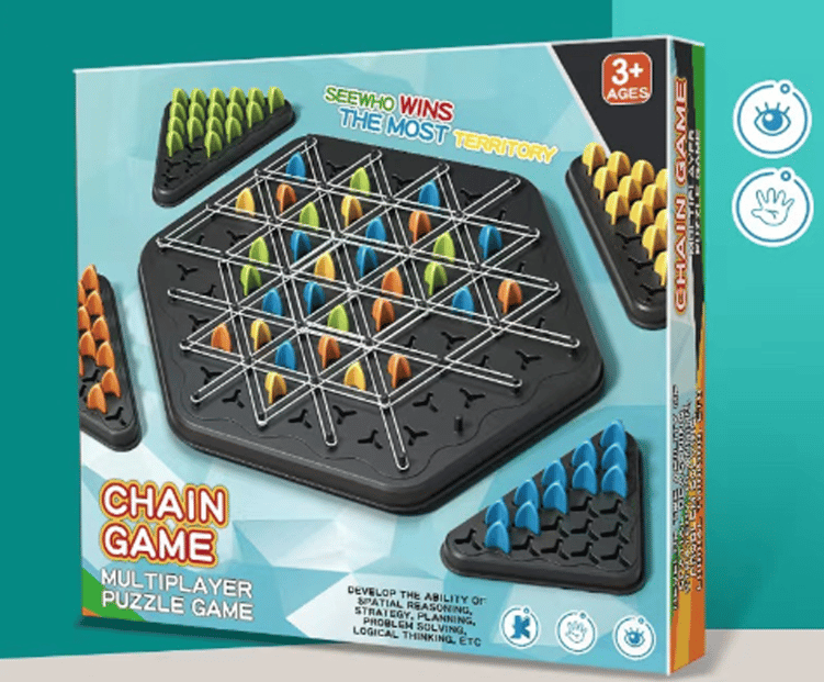 🔥chain triangle chess game, 2 to 4 Players