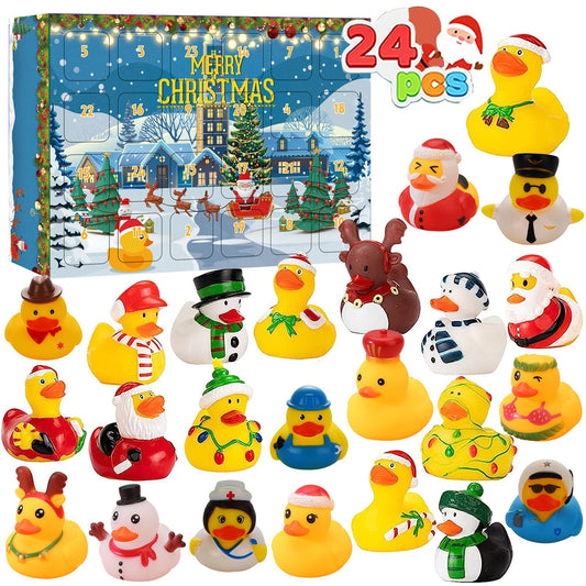 Last Day Promotion 80% OFF 24 Pcs Countdown Christmas Rubber Ducks Advent Calendar