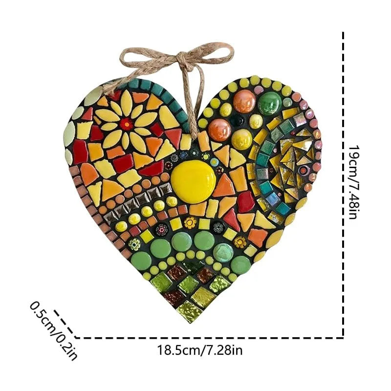 Large Garden Mosaic Heart Decoration❤️