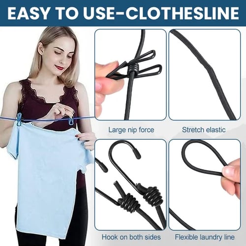 π Portable Clothesline for Camping/Backyard/RV