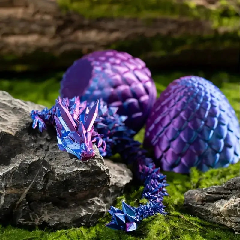 ๐3D-Printed Articulated Crystal Dragon