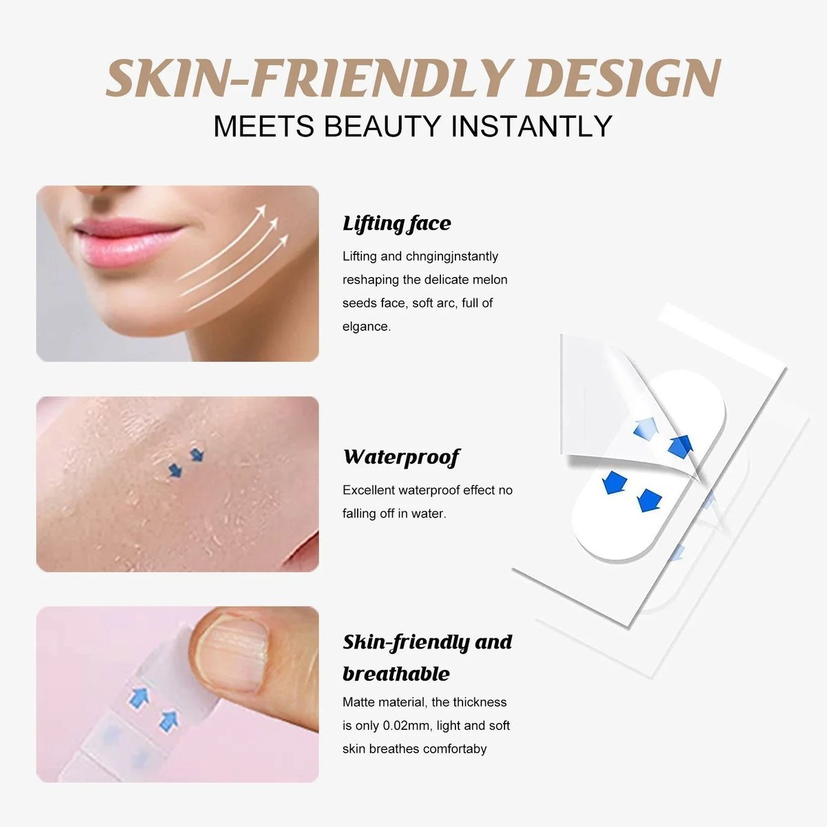 đ„Last Day 70% OFFđ„Invisible Face Lifter TapeâšHas a delicate V face(120pcs)