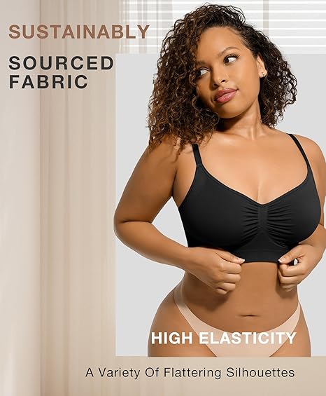 🔥Last day 60% OFF - 💖Women's Wireless Sculpt Bra Comfort Bralettes No Underwire Unlined Cami Bra