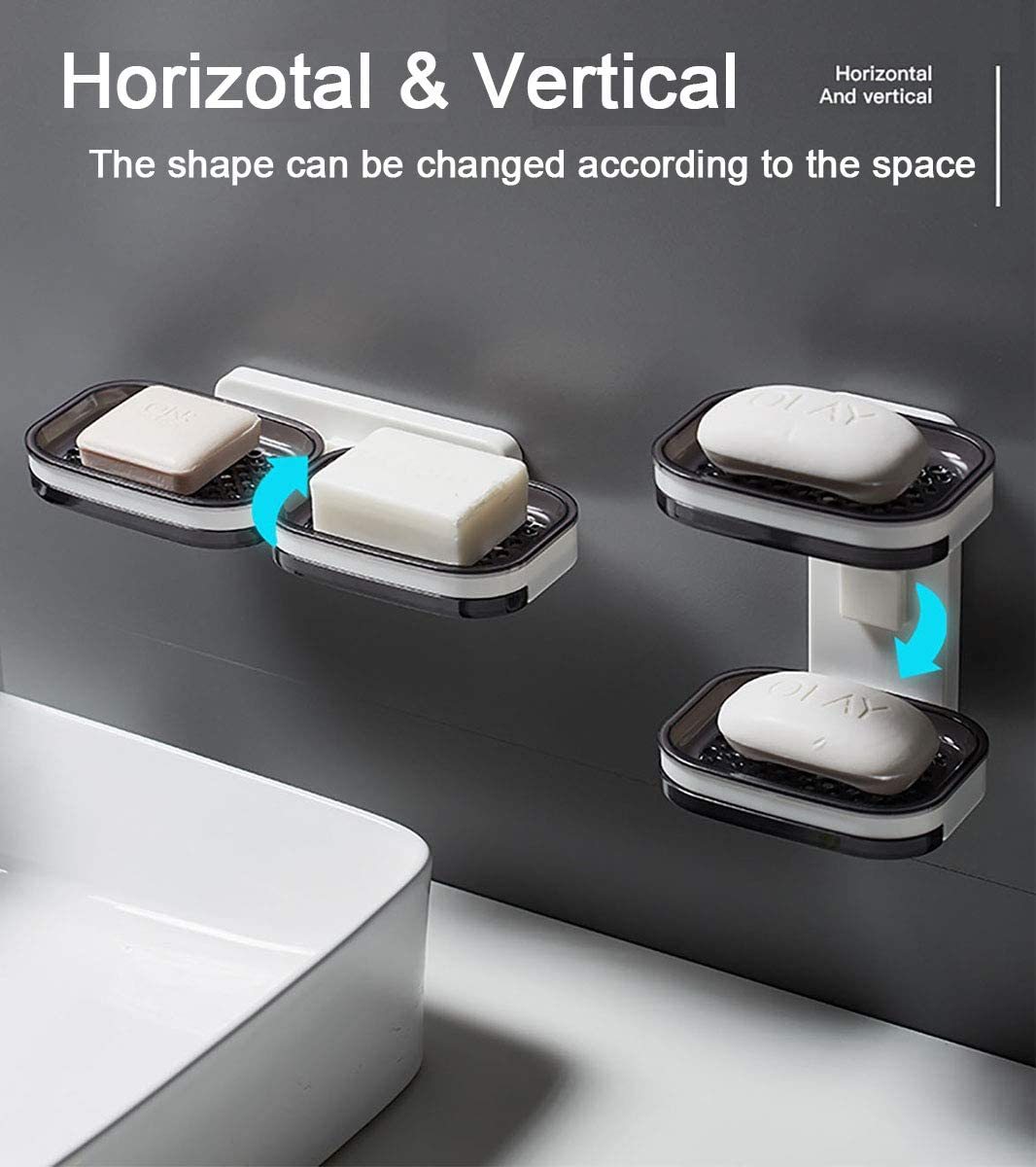 Double Soap Dish with Draining Tray