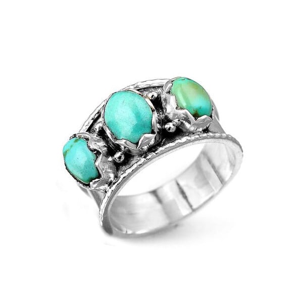 🎁Three Stone Turquoise Ring