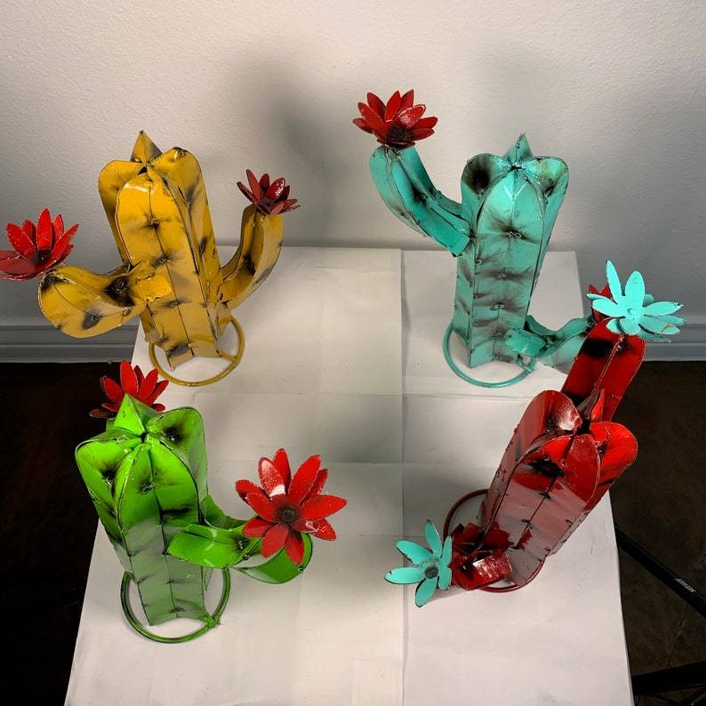 Mini Metal Saguaro Cactus - Garden Artšµ