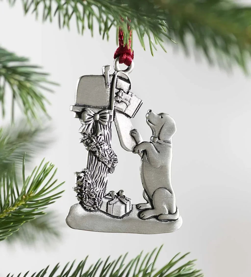 šSolid Pewter Christmas Tree Ornamentš„