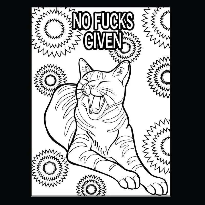 🐱Funny Kitty Memes Coloring Book For Adult Relaxation
