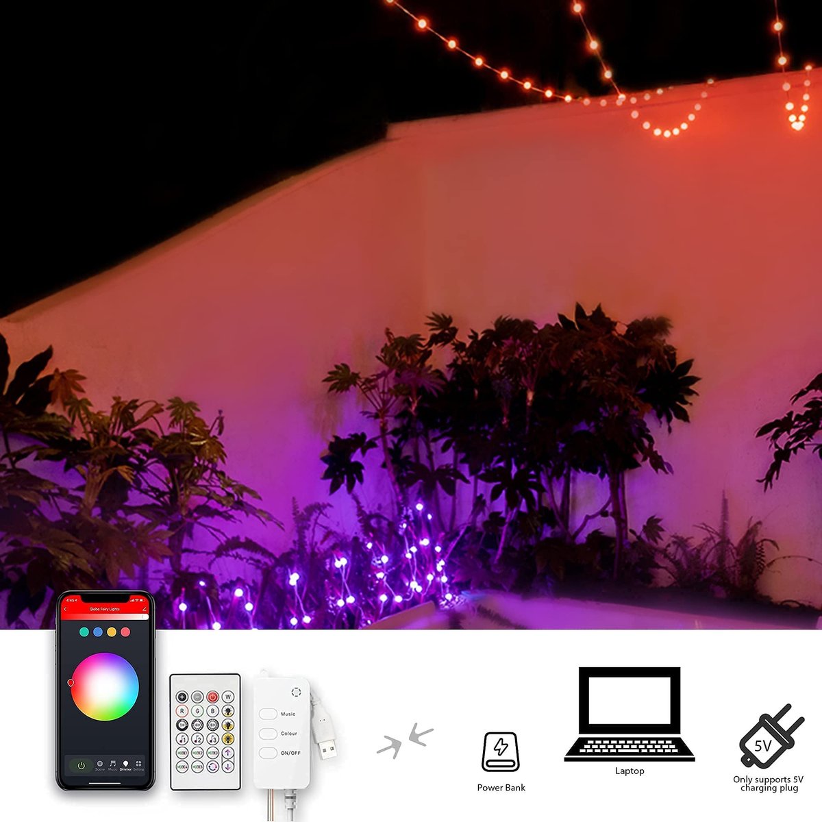 đ
Lightweight Voice-Activated Fairy Tale String Lights đ