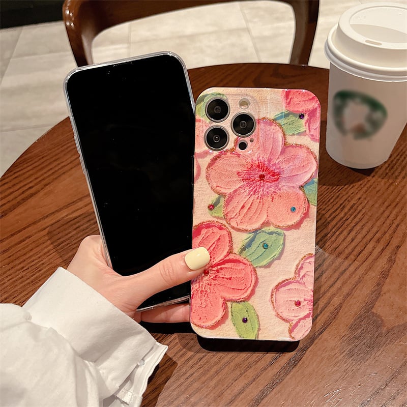 ๐ฅ๐ธ๐ฑOil Painting Flower Phone Case for Iphone ๐ธ