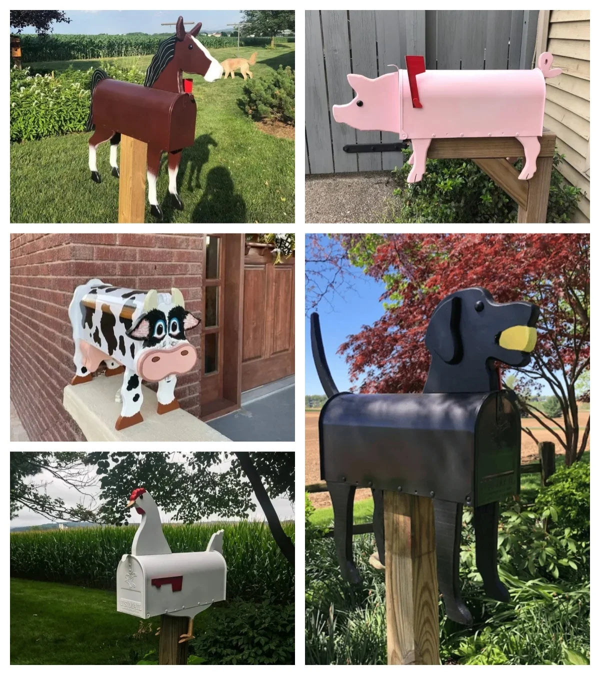 FARM ANIMAL MAILBOXES