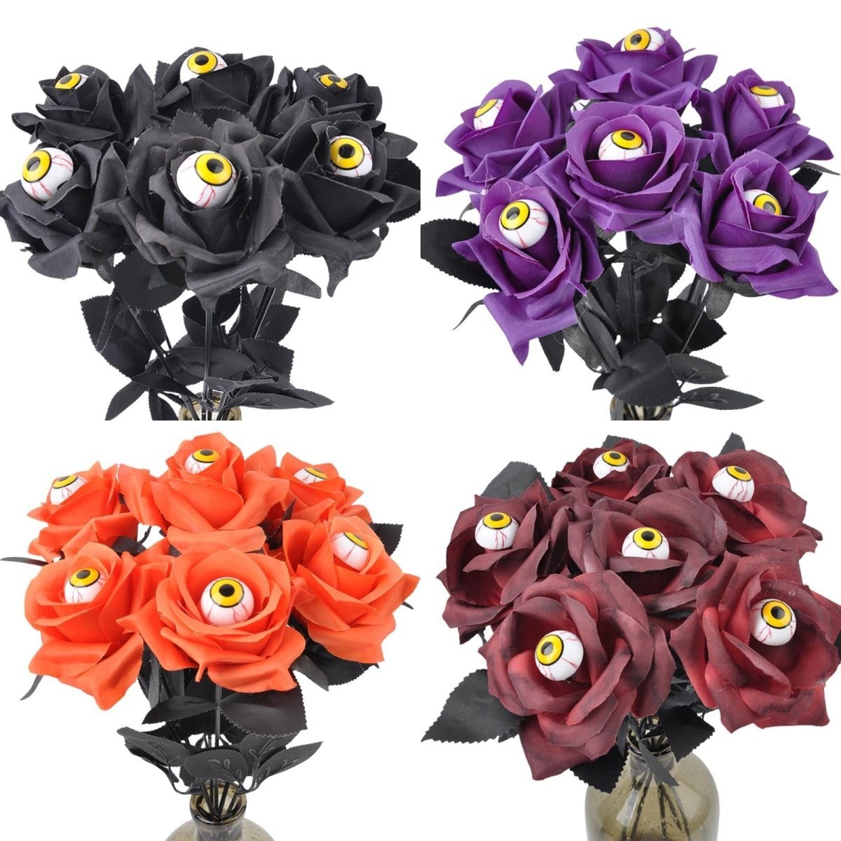 💀Devil Eye Black Rose Stem Decoration🌹 (BUY 5 GET 5 FREE)💥