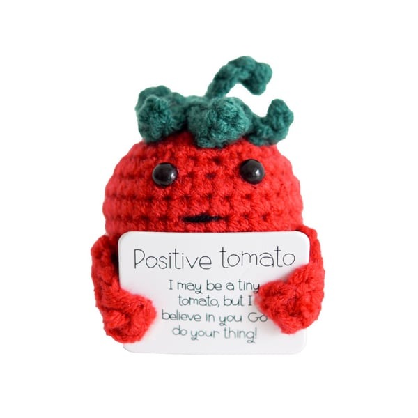 New Positive Energy Potato Hug Pocket Mini Handmade Plush Wool Knitting Doll with Card Funny Christams Gift Home Room Decoration