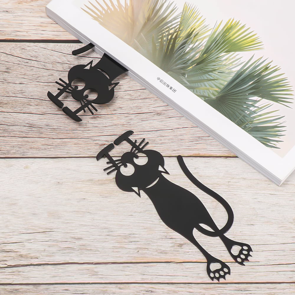 🔥🔥Cutout Black Kitten Bookmark