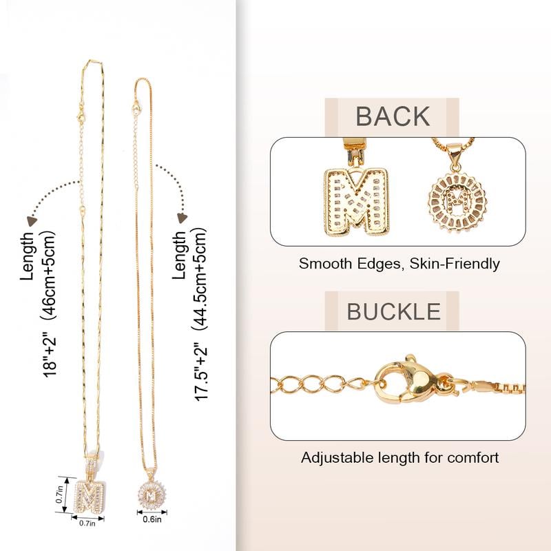 💍Last Day Only $12.99 & 2 Pack💍 Initial Letter Pendant Necklaces-Best Gift for your friends💝