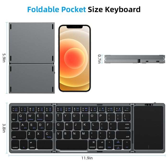 đ„Last Day Promotion 49% OFFđ„Foldable Bluetooth Keyboard with Touchpad