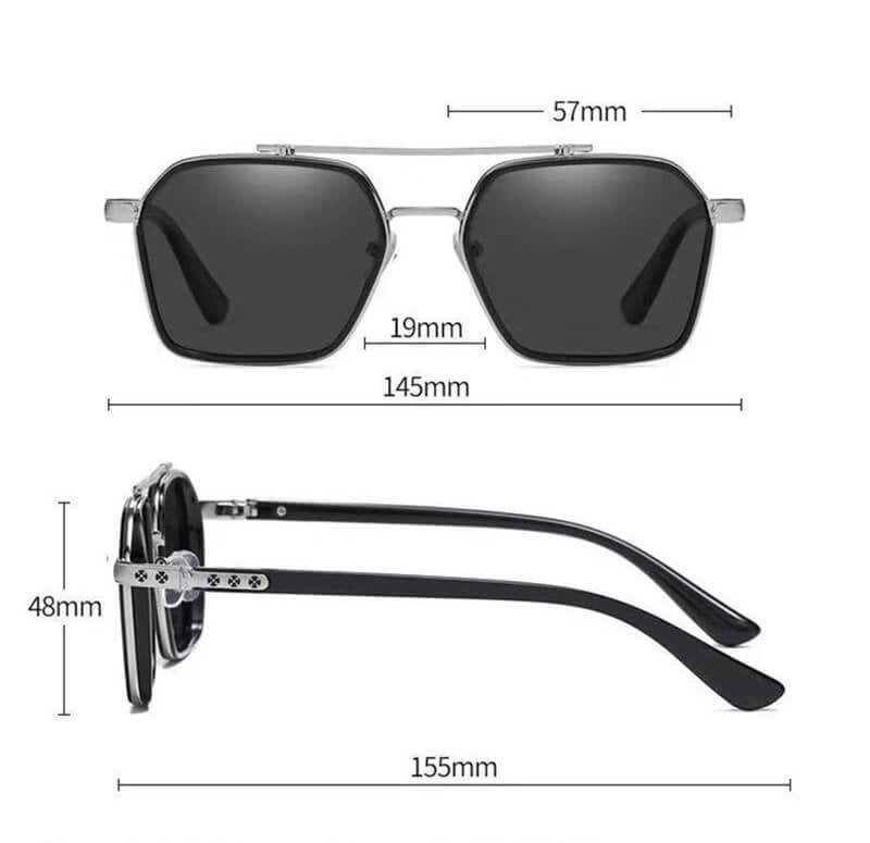 Double Beam Slim Retro PC Frame Optical Glass