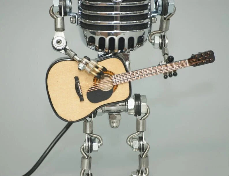 🎙Vintage Metal Microphone Robot Desk Lamp🎸