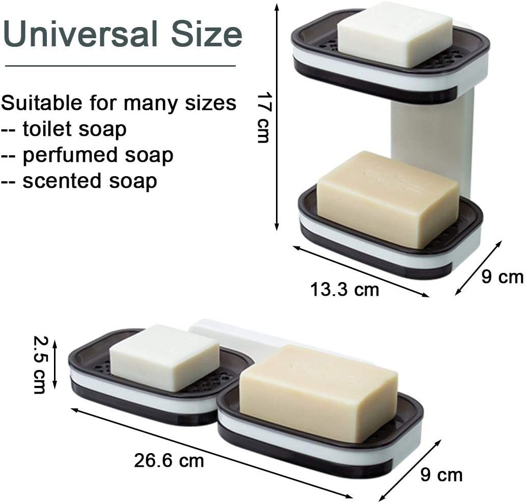 Double Soap Dish with Draining Tray
