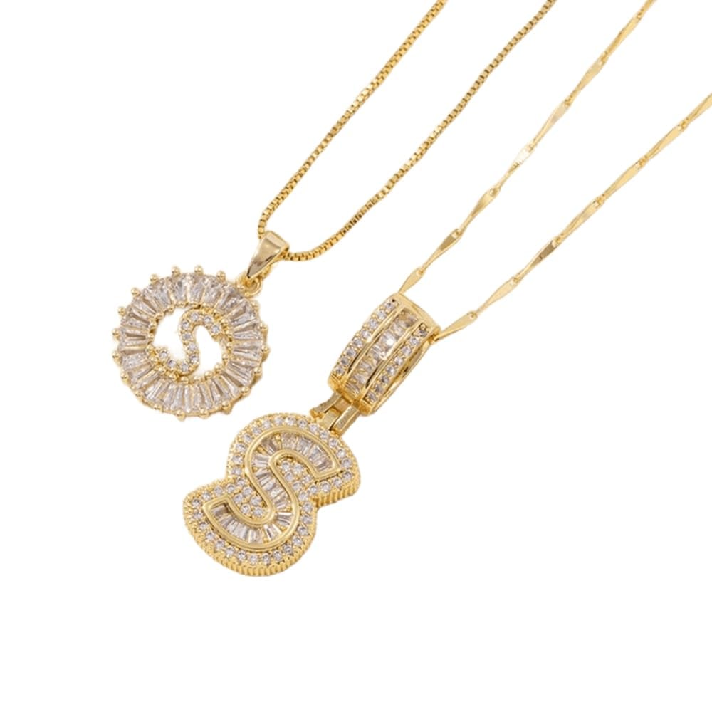 💍Last Day Only $12.99 & 2 Pack💍 Initial Letter Pendant Necklaces-Best Gift for your friends💝