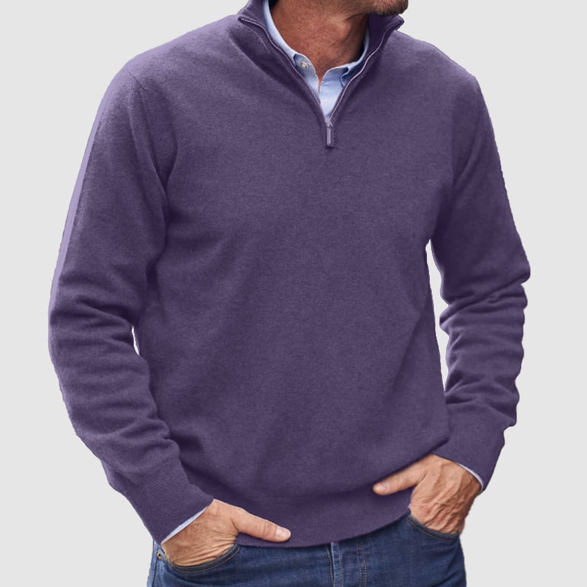 🔥Last Day 49% Off👔Men's Warm Zipper Basic Sweater